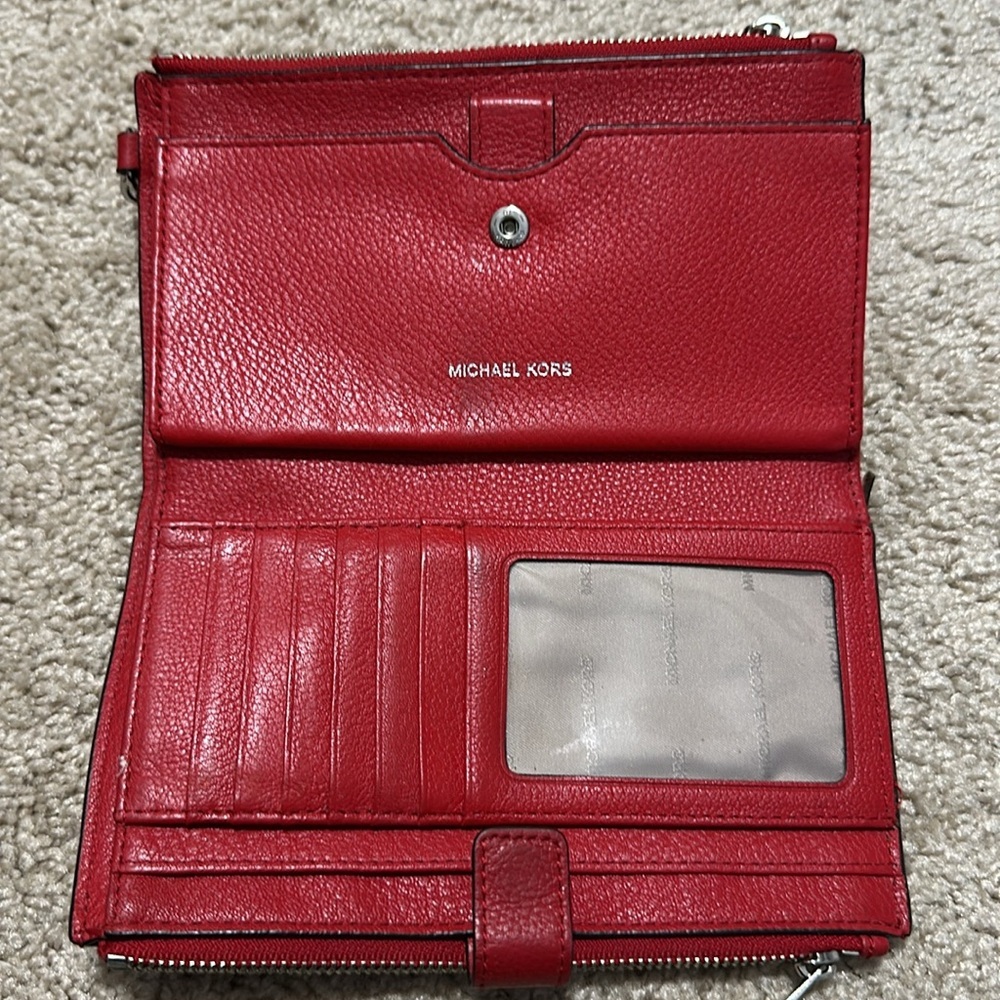Michael Kors Red Wallet Wristlet - Picture 4 of 10